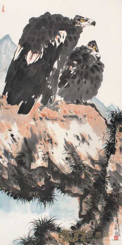 徐纯原 松鹰 立轴 135.5×67.6cm